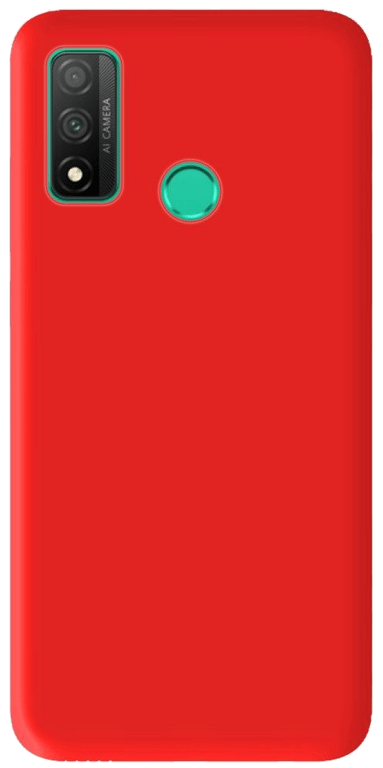 Coque silicone unie compatible Mat Rouge Huawei P Smart 2020