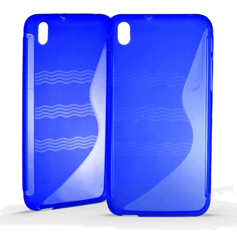 Coque silicone unie compatible Givré Bleu HTC Desire 816