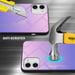Coque pour Apple iPhone 11 en ROSE - BLEU Housse de protection Étui bicolore en silicone TPU et dos en verre trempé