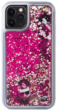 Funda Karl Lagerfeld Bling Bling con dijes flotantes para Apple iPhone 11 Pro, Rosa