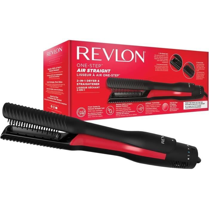 Asciugacapelli e piastra in 1 - REVLON - ONE STEP AIR STRAIGHT - RVDR5330E - nuovo