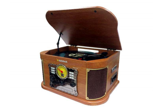 Sunstech PXRC52CD Tocadiscos de tracción directa Madera Automático