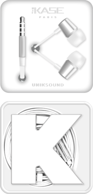 K Cuffie intrauricolari, argento metallizzato