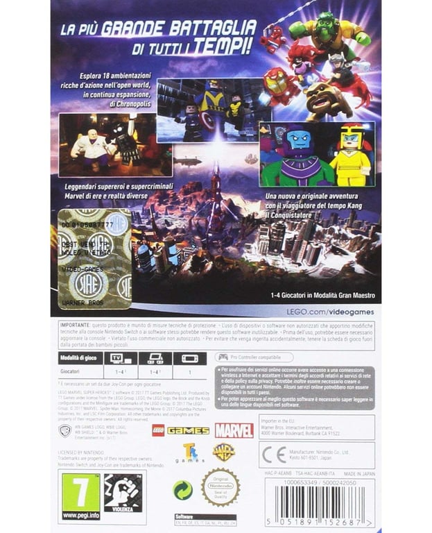 Jeu LEGO MARVEL SUPERHEROES 2 Nintendo Switch Action En boîte - vue 8