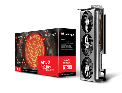 Sapphire NITRO+ 11330-01-20G carte graphique AMD Radeon RX 7800 XT 16 Go GDDR6 - Neuf