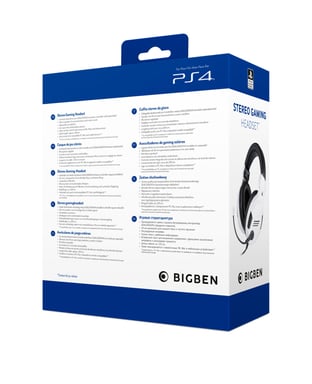 BIG BEN PS4OFHEADSETV3WHITE écouteur/casque Avec fil Arceau Jouer Noir, Blanc