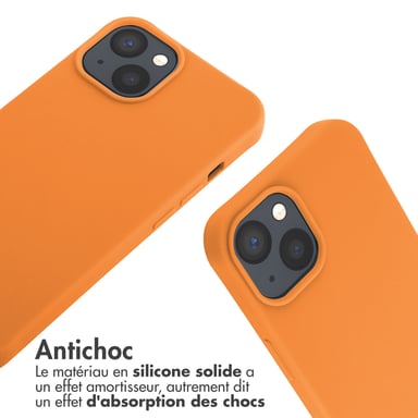 imoshion Coque en silicone avec cordon pour Apple iPhone 14 - Orange