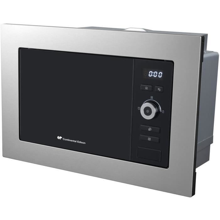 Four micro ondes encastrable Grill CONTINENTAL EDISON MO20IXEG L59 5 x H38 8 cm x P34 35 cm Inox - vue 10