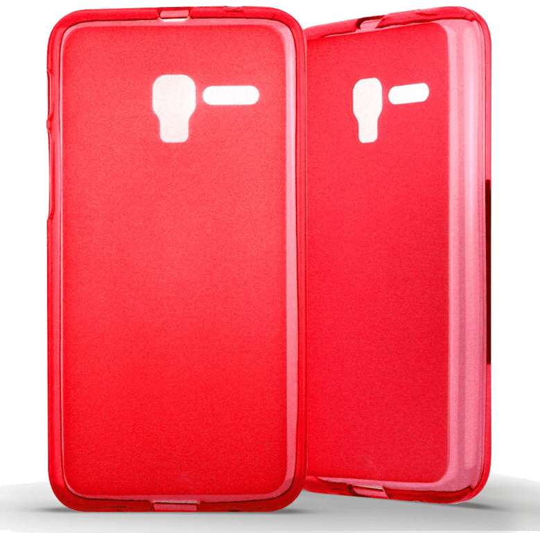 Coque silicone unie compatible Givré Rouge Alcatel One Touch Pop 3 5.0