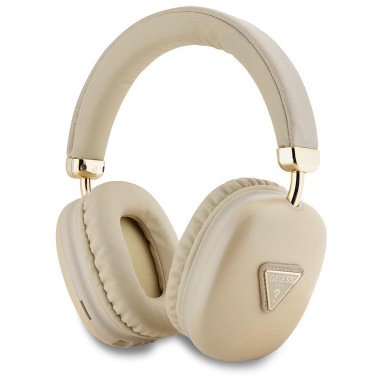 Guess Bluetooth 5.3 IPX4 Headphones with Premium Bass & Hand free Calling Triangle Gold Neuf