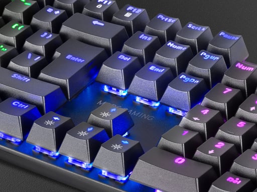 Mars Gaming MK422 Negro Teclado Mecánico Gaming RGB Antighosting Switch Mecánico Rojo Idioma Francés