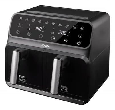 JOCCA 8435253576606 friteuse Double 8 L Autonome 1700 W Friteuse d'air chaud Noir