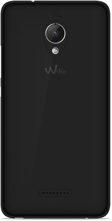 Coque silicone unie compatible Givré Noir Wiko Tommy 2 Plus