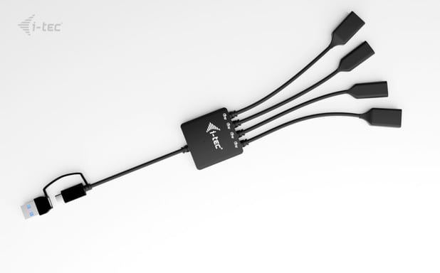 i-tec USB-C/USB-A Hub de 4 puertos (2x USB-C, 2x USB-A)