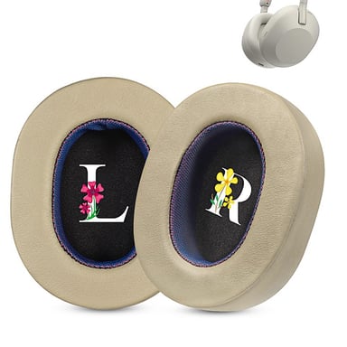 Coussinets de remplacement en cuir d'agneau violet pour casque Sony WH-1000XM5