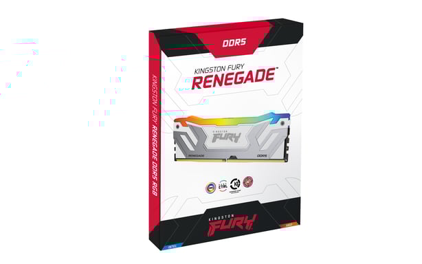 Kingston Technology FURY 48GB 8800MT/s DDR5 CL42 CUDIMM (Kit de 2) Renegade RGB Blanco