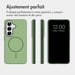 imoshion Coque arrière Color avec Thin MagSafe Ring pour Samsung Galaxy S25 - Vert foncé