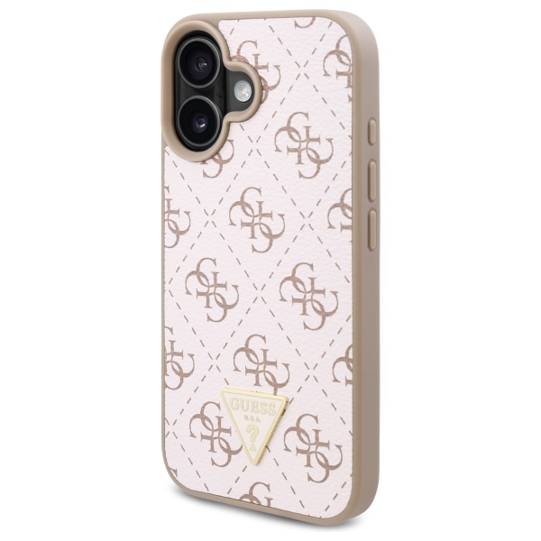 Coque pour iPhone 16 Plus Guess Hardcase 4G Triangle Metal Metal Logo GUHCP16MPG4GPH - vue 3