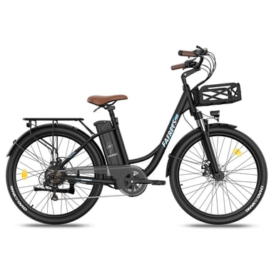 Bicicleta eléctrica FAFREES F26 Lasting - Motor 250W Batería 36V20.3Ah Autonomía 160KM - Negro