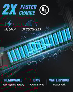Vélo électrique pliant Ridstar H26 Pro 26'' Moteur 1500W Batterie 48V 23Ah