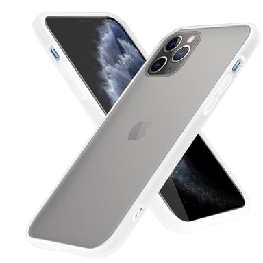 Coque pour Apple iPhone 11 PRO en Transparent Givré Housse de protection Étui hybride avec intérieur en silicone TPU et dos en plastique mat