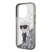 Karl Lagerfeld Funda para Apple iPhone 15 Pro Glitter Ikonik Floating Glitter Plateado