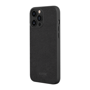 Cover in pelle scamosciata Alcantara per Apple iPhone 13 Pro Max, nero notte