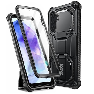 Coque Carbone pour Samsung Galaxy A55 Protection Intégrale Antichoc Noir