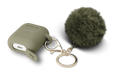 Fashionista Pompon & Shell per Apple AirPods con cinturino magnetico automatico, verde oliva