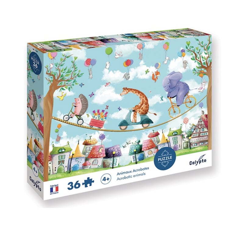 Puzzle 36 Pièces Animaux Acrobates pour Enfants Neuf