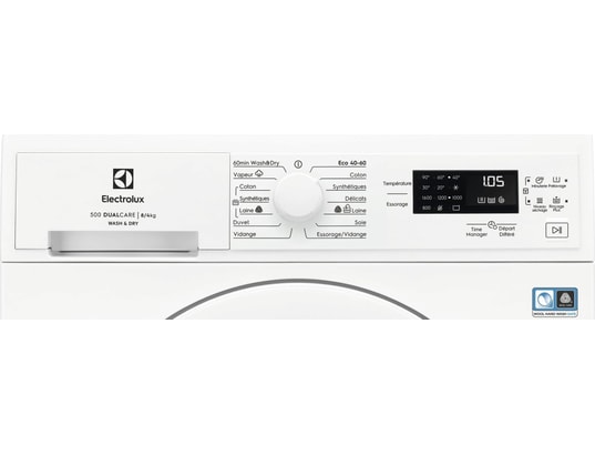 Lave-Linge Séchant ELECTROLUX EWW8416DB – 8 Kg Lavage 4 Kg Séchage 1600 Tr/min Classe A - vue 7