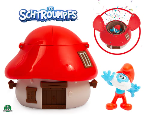 GP TOYS Les Schtroumpfs - Maison avec 1 figurine 5,5 cm surprise - Asst - en présentoir - Neuf