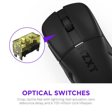 NZXT MS-101NB-01 souris Gaming Droitier RF sans fil Optique 26000 DPI