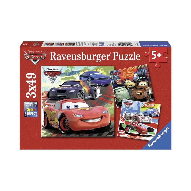 Ravensburger Puzzle 3x49 pièces Course Cars 2 - vue 2