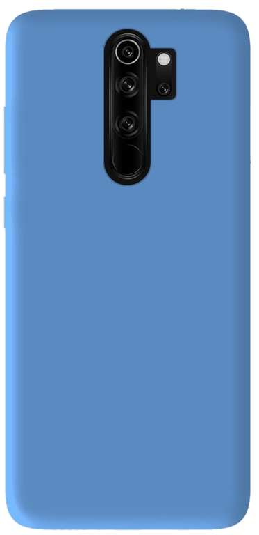 Coque silicone unie compatible Mat Bleu Xiaomi Redmi Note 8