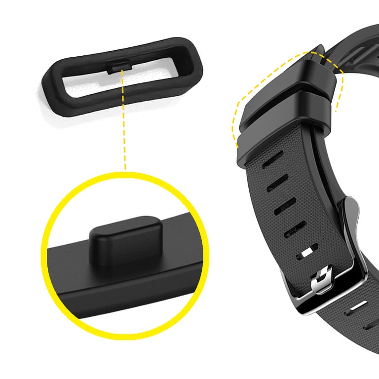 INF Boucle pour bracelet de montre 22 mm paquet de 10 Noir - vue 3