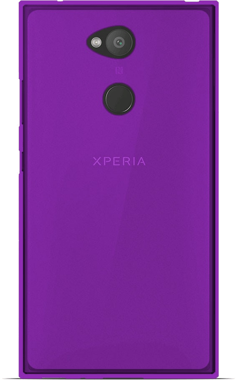 Coque silicone unie compatible Givré Violet Sony Xperia L2