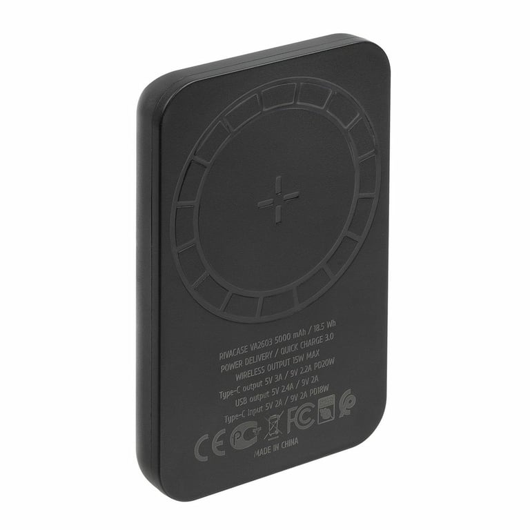 Rivacase VA2603 banque d'alimentation électrique Lithium Polymère LiPo 5000 mAh Recharge sans fil Neuf - vue 2