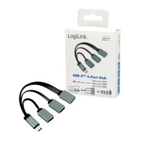 HUB USB TIPO C A CODA CON 2 PORTE USB 2.0 E 1 PORTA USB 3.0