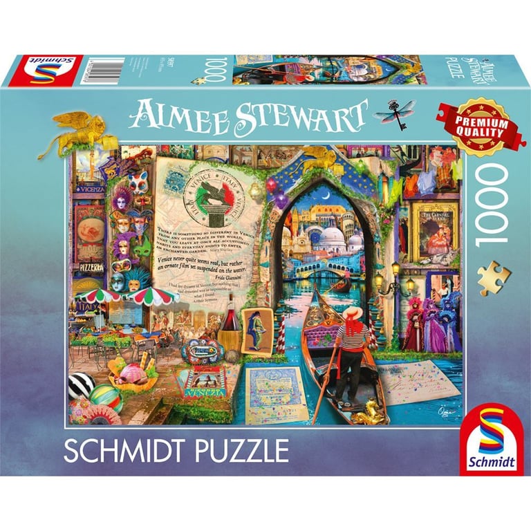 Puzzle 1000 pièces Schmidt Spiele Souvenirs of Venice Aimee Stewart collage coloré Neuf