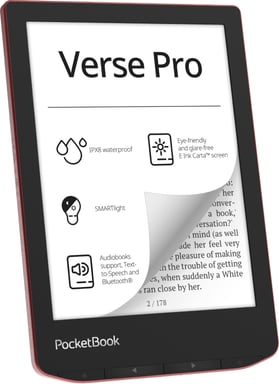 PocketBook Verse Pro E-Reader Schermo touch 16 GB Wifi Nero, Rosso