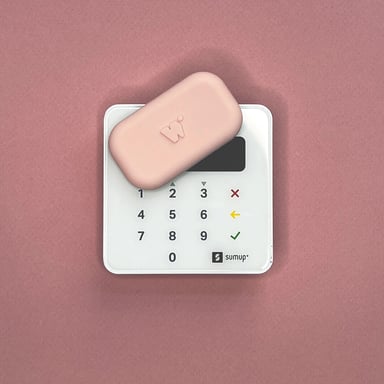 Porte monnaie sans contact Pop Rose craie - Fabriqué en France Money Walkie