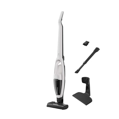 Electrolux ES52CB18SH Aspirateur-balai 2 en 1 Batterie Sec Cyclonique, mousse, Filtre post-moteur Sans sac 29 W Blanc 2 Ah