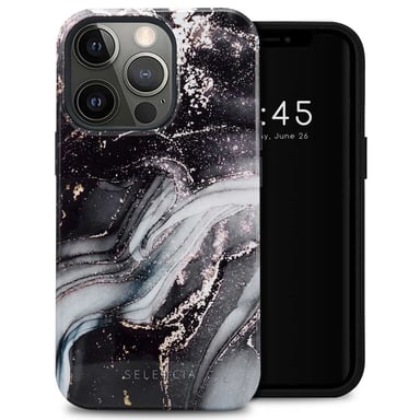 Selencia Coque arrière Vivid pour Apple iPhone 13 Pro - Chic Marble Black