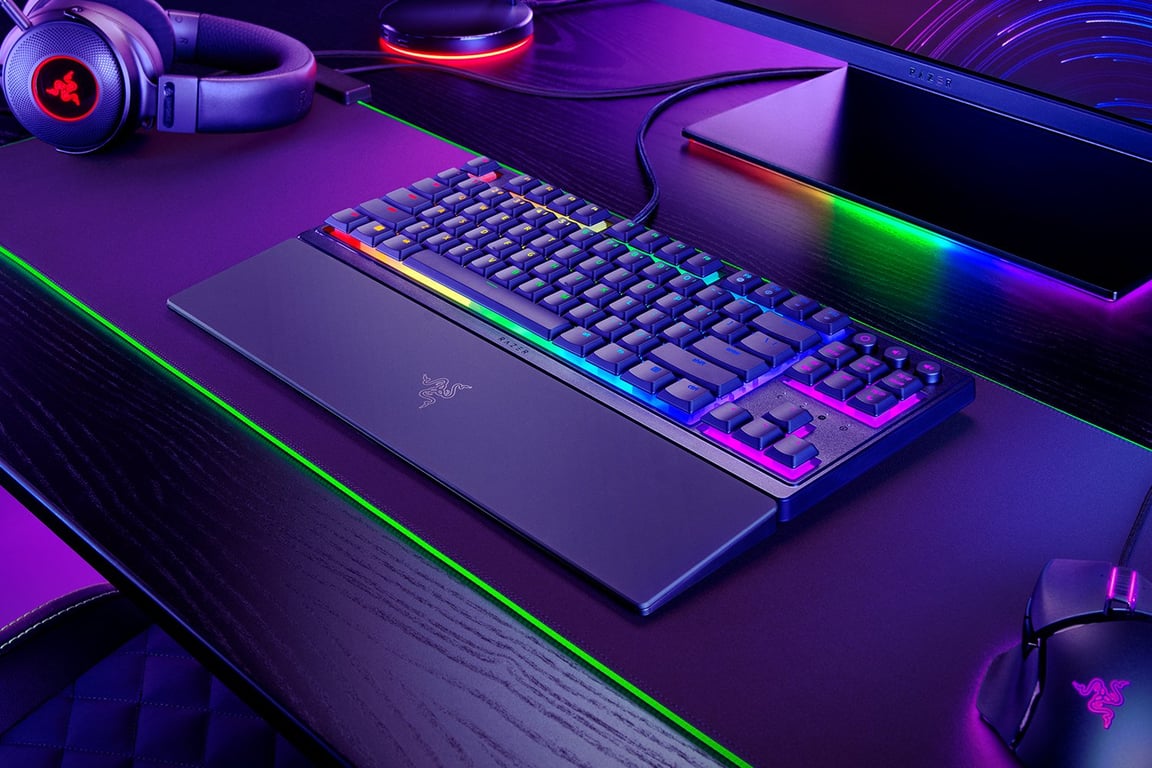 Clavier Razer Ornata V3 Mécanique hybride Rétroéclairé RGB USB QWERTY - vue 10