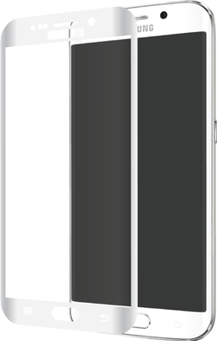 Protection d'écran en verre trempé Bord à Bord Incurvé pour Samsung Galaxy S6 Edge, Blanc