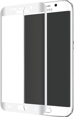 Protezione dello schermo in vetro temperato da bordo a bordo per Samsung Galaxy S6 Edge, bianco