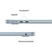 Macbook Air M4 (2025) 13', 256 Go 16 Go Apple GPU 8, Azul cielo - QWERTY ES
