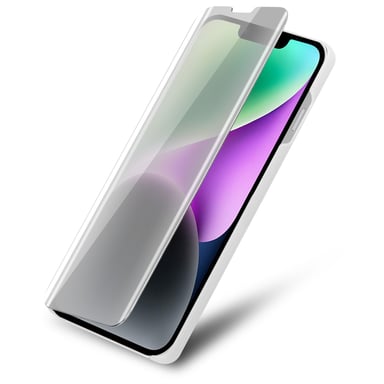 Coque pour Apple iPhone 14 en AGATE ARGENT Clear View Housse de protection Étui de protection miroir avec fonction de support Protection à 360 degrés