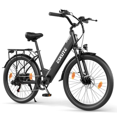 Bici elettrica da città ESKUTE C100 Plus, 26'', motore da 250 W, batteria da 36 V e 13 Ah
